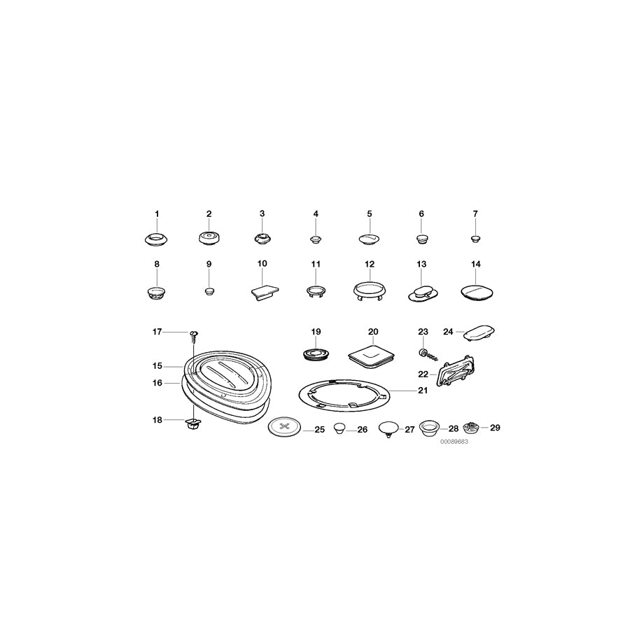 Genuine BMW 61138367920 E36 Plug 42X17.5 (Inc. 318ti, 316i 1.9 & 316g) | ML Performance EU Car Parts