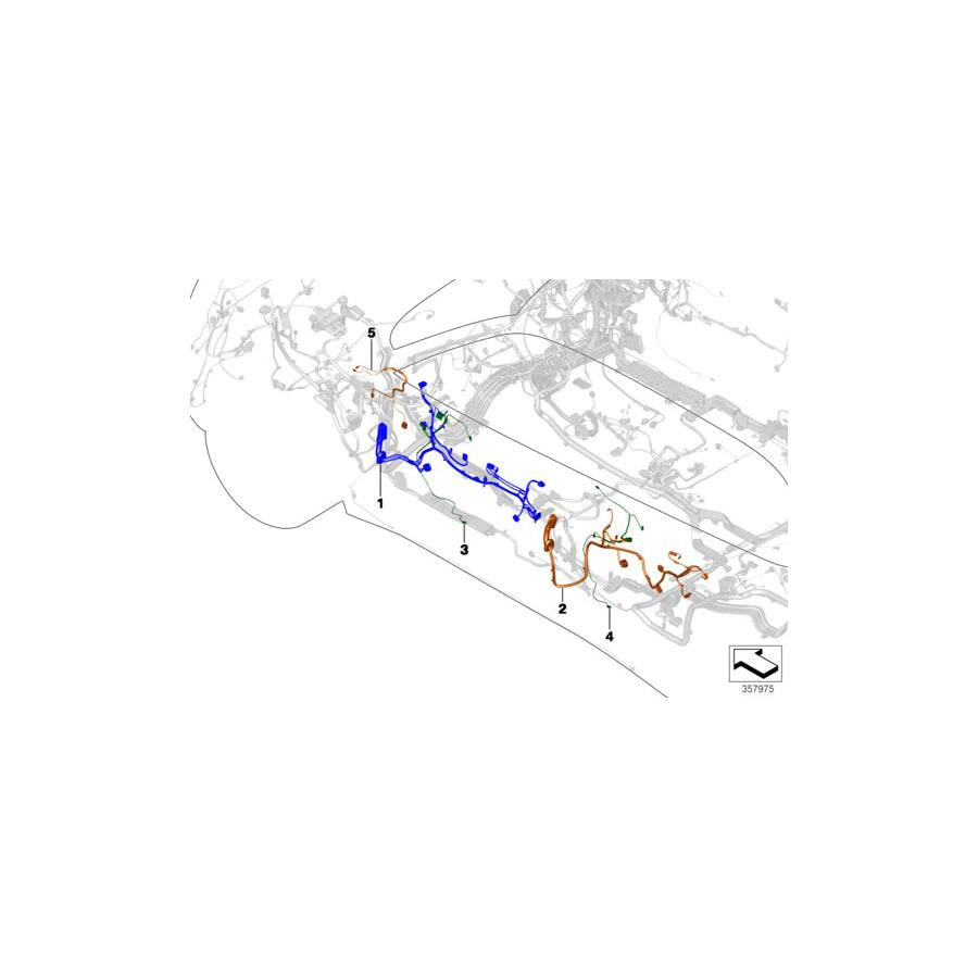 Genuine BMW 61129325963 F15 F16 Co-Driver'S Side Door Cable Harness (Inc. X6 50iX 4.0, X5 50iX 4.4 & X5 40dX) | ML Performance EU Car Parts