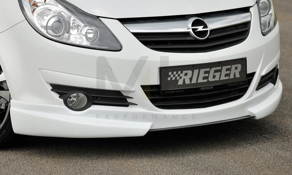 Rieger 00058940 Opel Corsa D Front Splitter 1 | ML Performance EU Car Parts