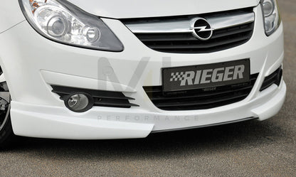 Rieger 00058940 Opel Corsa D Front Splitter 1 | ML Performance EU Car Parts