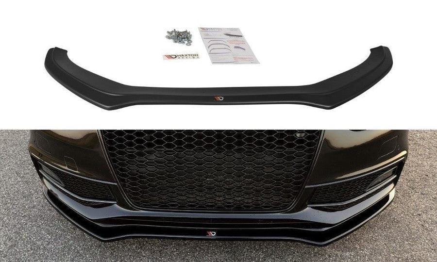 Maxton Design AU-S4-B8F-FD2T Front Splitter V.2 Audi S4 / A4 S-Line B8 FL | ML Performance EU Car Parts