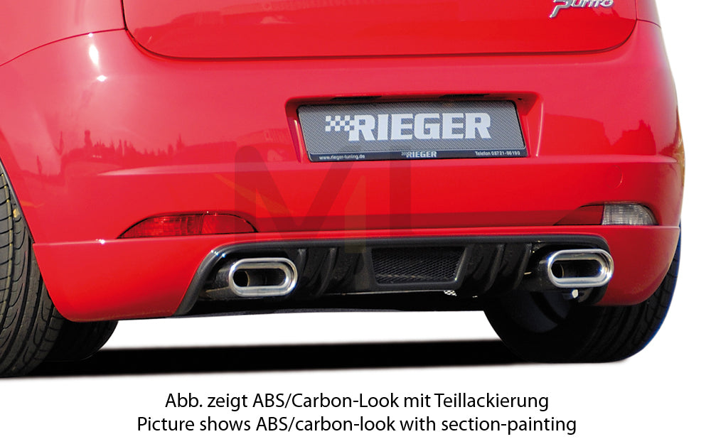 Rieger 00056048 Fiat Grande Punto (199) Rear Diffuser 1 | ML Performance EU Car Parts