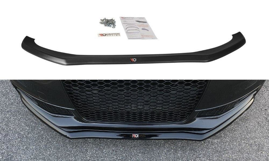 Maxton Design AU-S4-B8F-FD1T Front Splitter V.1 Audi S4 / A4 S-Line B8 FL | ML Performance EU Car Parts