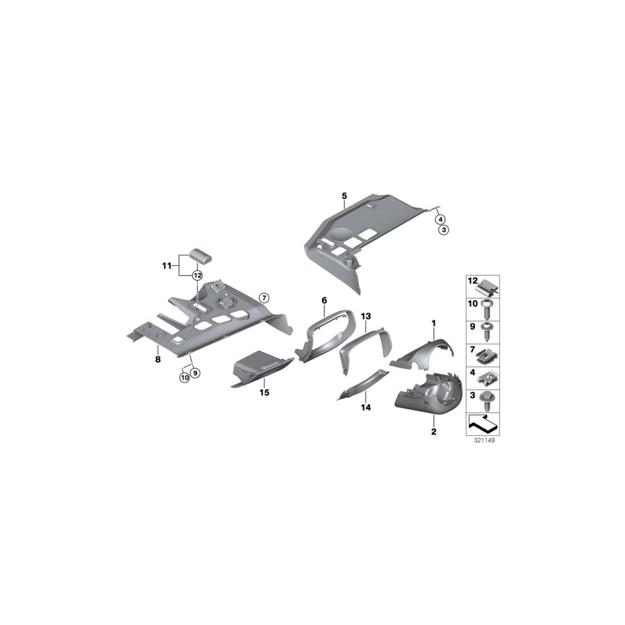 Genuine BMW 51457158187 E92 E93 E91 Steering Column Cover (Inc. 325i, 330d & 318d) | ML Performance EU Car Parts