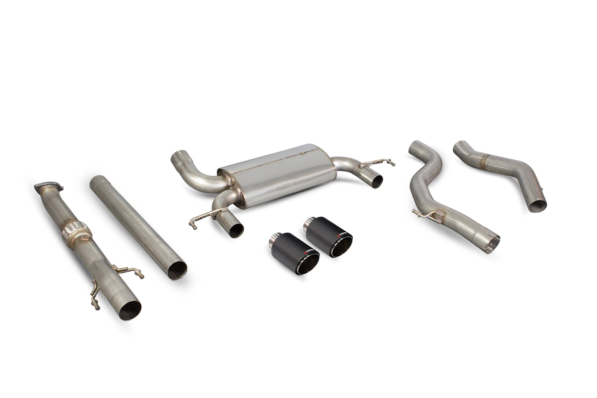 Scorpion SVXS064CF Vauxhall Corsa E VXR Non-Resonated Cat-Back System | ML Performance EU EU
