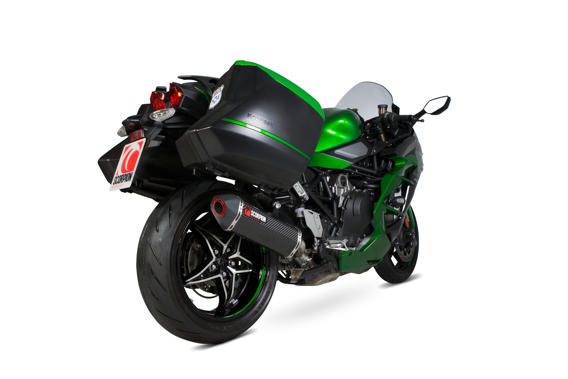 Scorpion RKA122CEO Kawasaki Serket Parallel Slip-On - Carbon Fibre Sleeve (Ninja H2-SX / H2-SX SE) | ML Performance EU EU