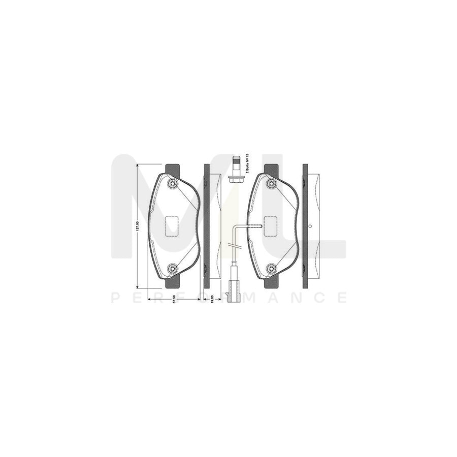 Bosch 0986Tb3079 Brake Pad Set Excl. Wear Warning Contact, With Bolts, With Accessories | ML Performance Car Parts