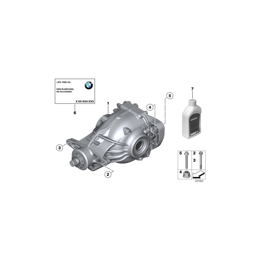 Genuine BMW 33107630821 F10 F07 Exch. Final Drive I=2,56 (Inc. 740LdX, 530dX & 730Ld) | ML Performance EU