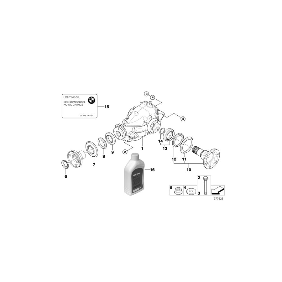 Genuine BMW 33107567990 E83 Exch. Final Drive I=3,73 (Inc. X3 3.0si) | ML Performance EU