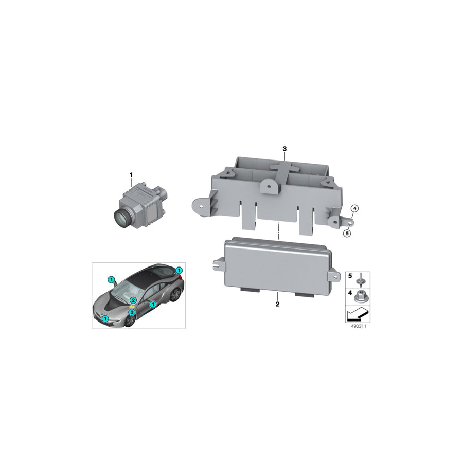 Genuine BMW 66539474072 F15 F16 F25 Control Unit For Surround-View Camera (Inc. X3 28i, X3 20dX & X5 40eX) | ML Performance EU