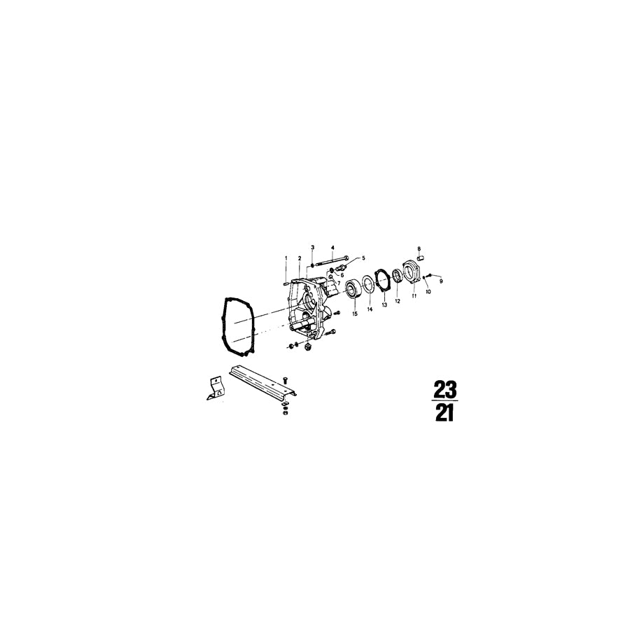 Genuine BMW 23111200723 E12 Transmission Cover (Inc. 2002turbo, 1600GT & 2000tii) | ML Performance EU Car Parts