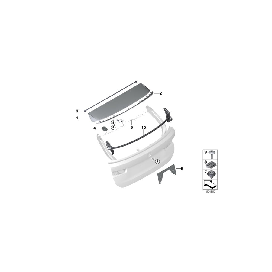 Genuine BMW 51767453390 G21 Seal, Rear Window Bottom (Inc. 320i, 330dX & 330iX) | ML Performance EU