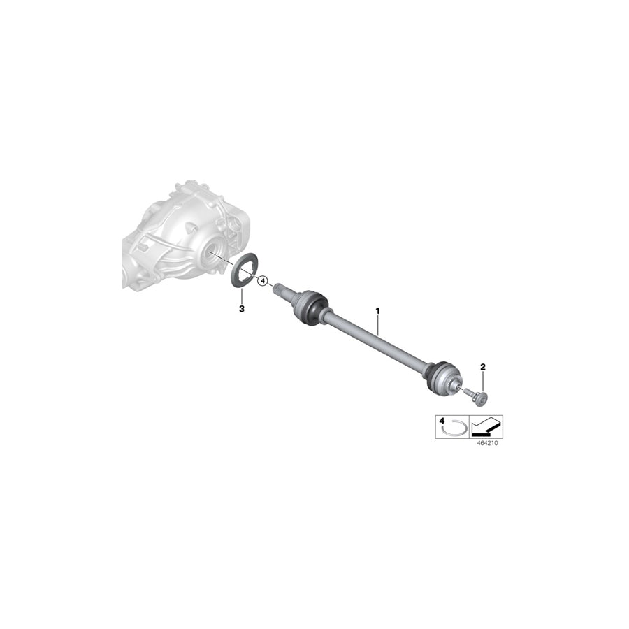 Genuine BMW 33208639471 G11 G12 Output Shaft Left D=31MM (Inc. 750LdX, 745e & 750dX) | ML Performance EU