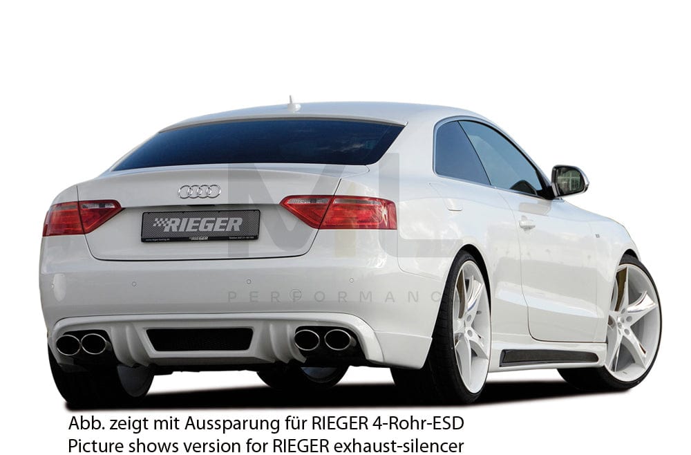 Rieger 00055419 Audi B8 B81 A5 Rear Diffuser 4 | ML Performance EU Car Parts