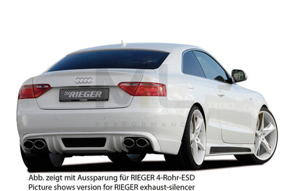 Rieger 00055419 Audi B8 B81 A5 Rear Diffuser 4 | ML Performance EU Car Parts