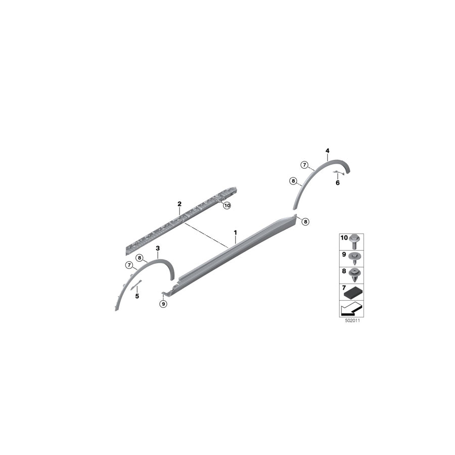 Genuine BMW 51779478303 G07 Wheel Arch Trim, Left Front (Inc. X7 40iX, X7 50iX & X7 30dX) | ML Performance EU