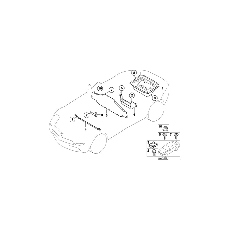 Genuine BMW 51718243195 E52 Bracket, Trunk Partition Left (Inc. ALPINA V8 & Z8) | ML Performance EU Car Parts