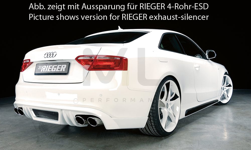 Rieger 00055400 Audi B8 B81 A5 Rear Diffuser 4 | ML Performance EU Car Parts