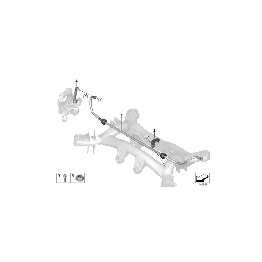 Genuine BMW 33506881582 G29 Stabilizer, Rear (Inc. Z4 M40i) | ML Performance EU