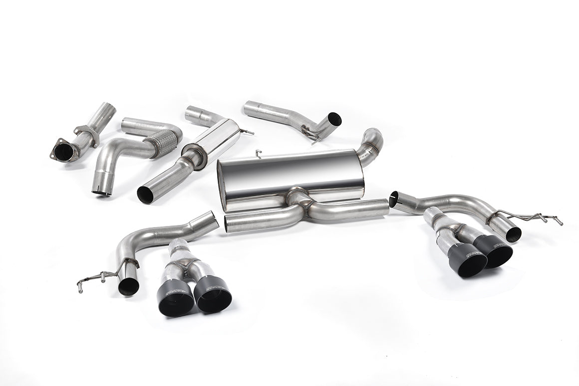 MillTek SSXHO213 Honda Civic Cat-Back Exhaust Cerakote Black Tips - EC Approved