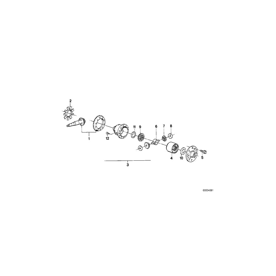 Genuine BMW 33141211800 E30 Bevel Gear Shaft (Inc.  & 325ix) | ML Performance EU Car Parts