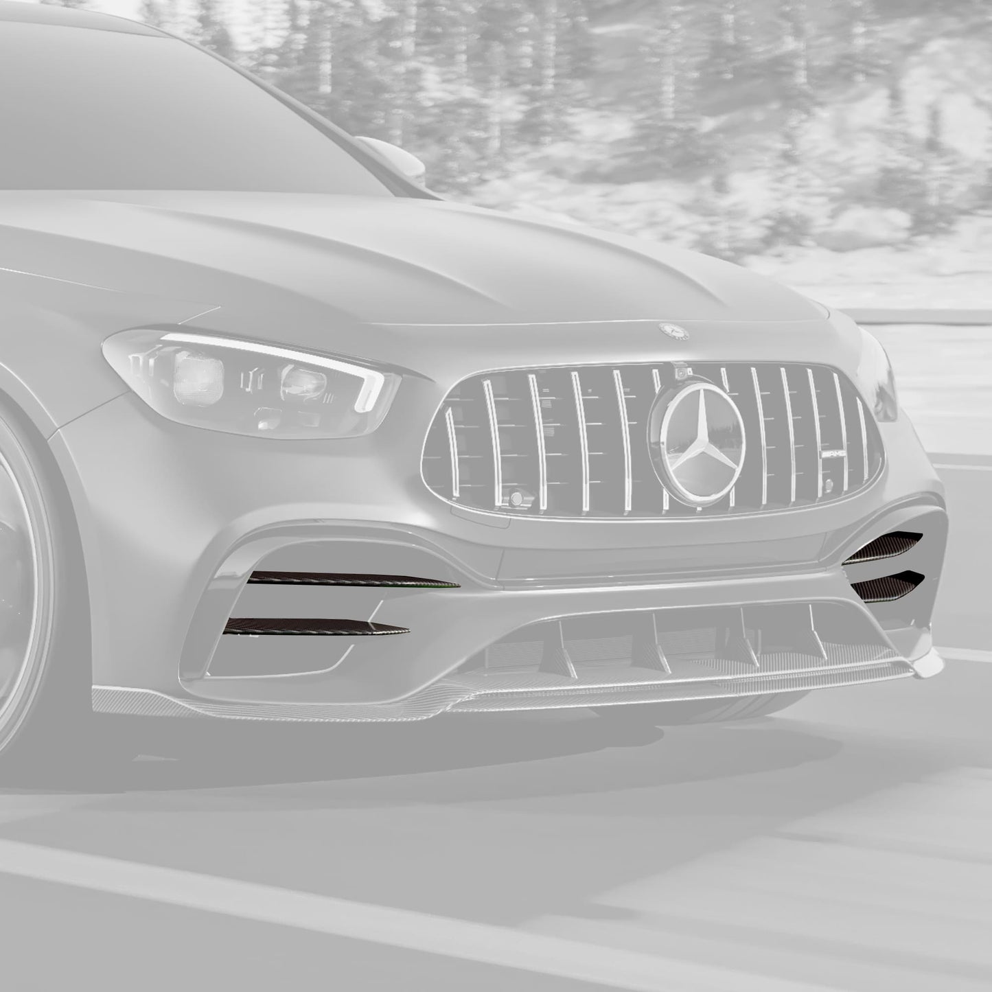 MANHART CARBON FRONT BUMPER INSERTS FOR MERCEDES-AMG E 63 (S)