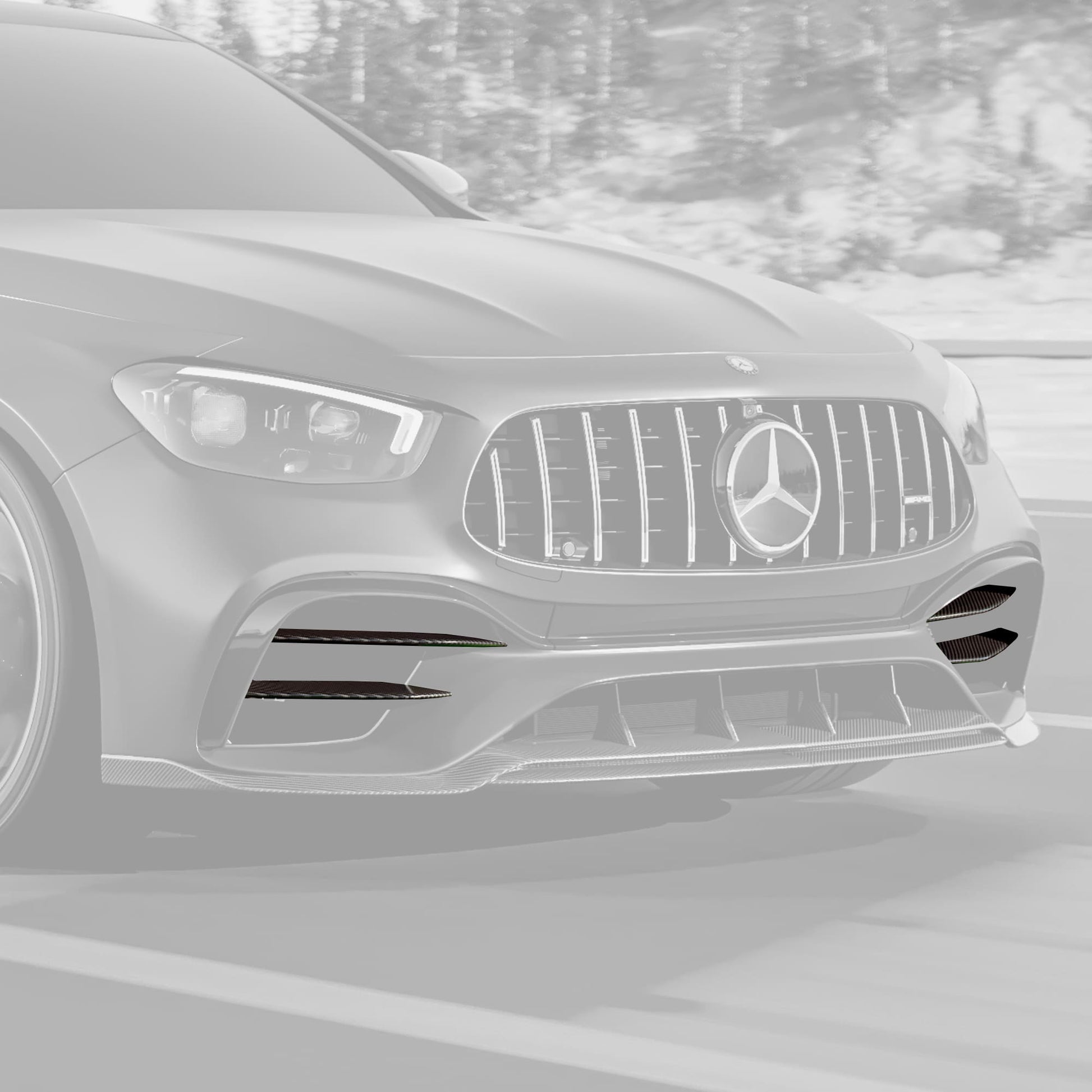 MANHART CARBON FRONT BUMPER INSERTS FOR MERCEDES-AMG E 63 (S)