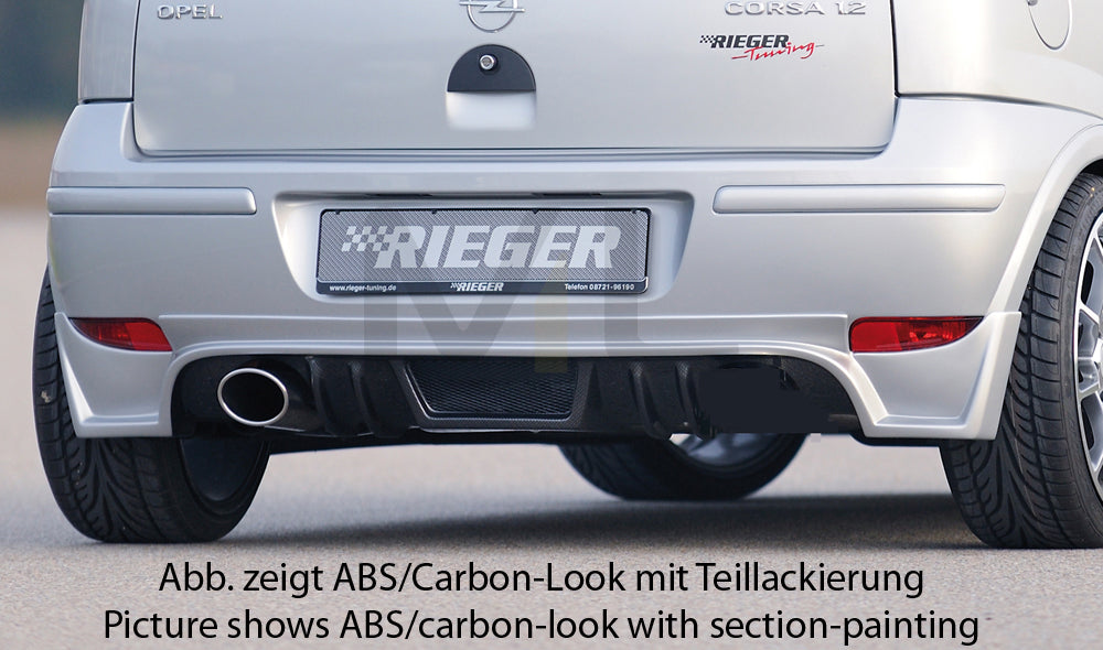 Rieger 00058928 Opel Corsa C Rear Diffuser 1 | ML Performance EU Car Parts