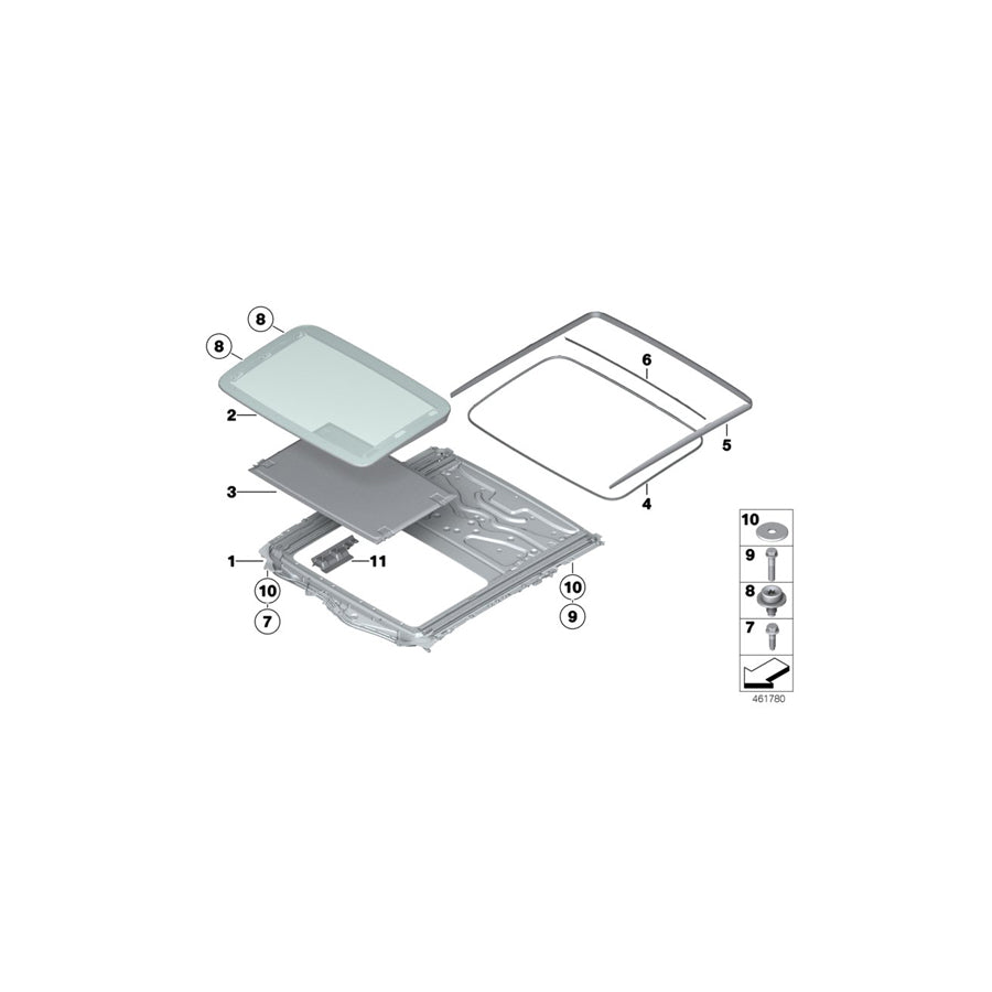 Genuine BMW 54107209207 F02 F01 F03 Supended Headliner OYSTER (Inc. Hybrid 7, ALPINA B7 & 740Li) | ML Performance EU Car Parts