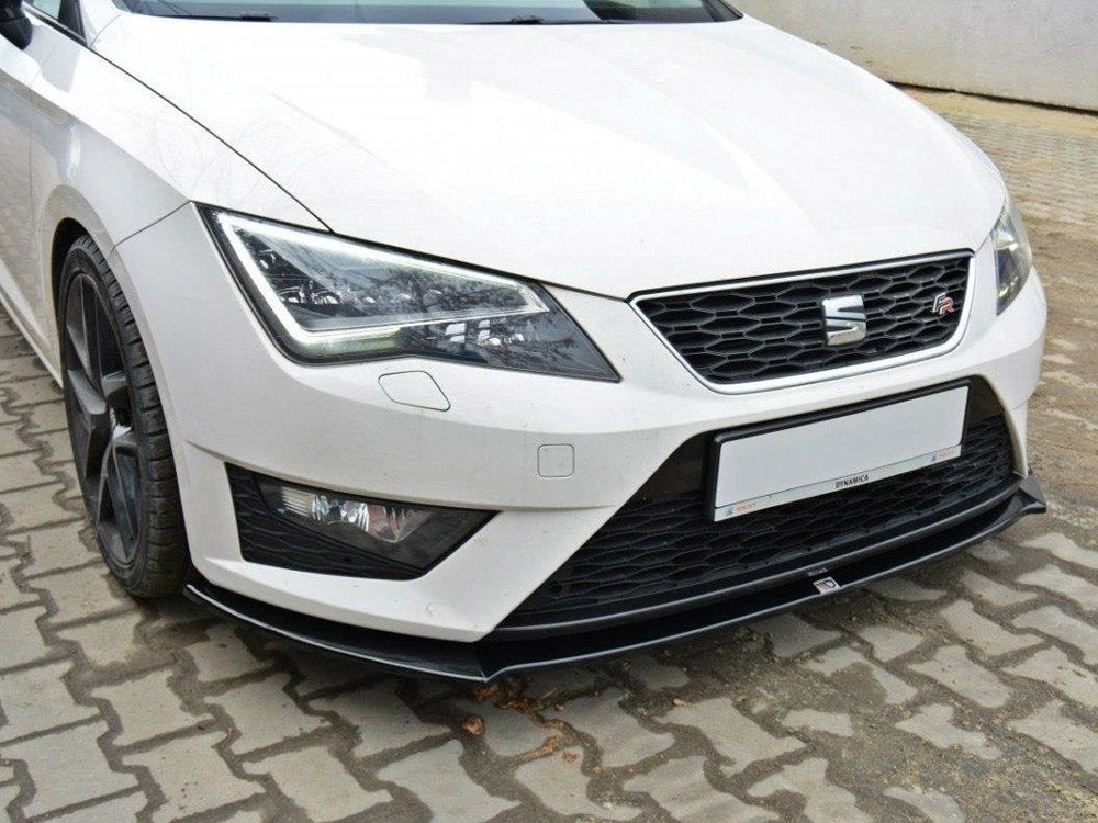 Maxton Design SE-LE-3-FR-FD1T Front Splitter Seat Leon III Cupra / Fr Fits | ML Performance UK Car Parts