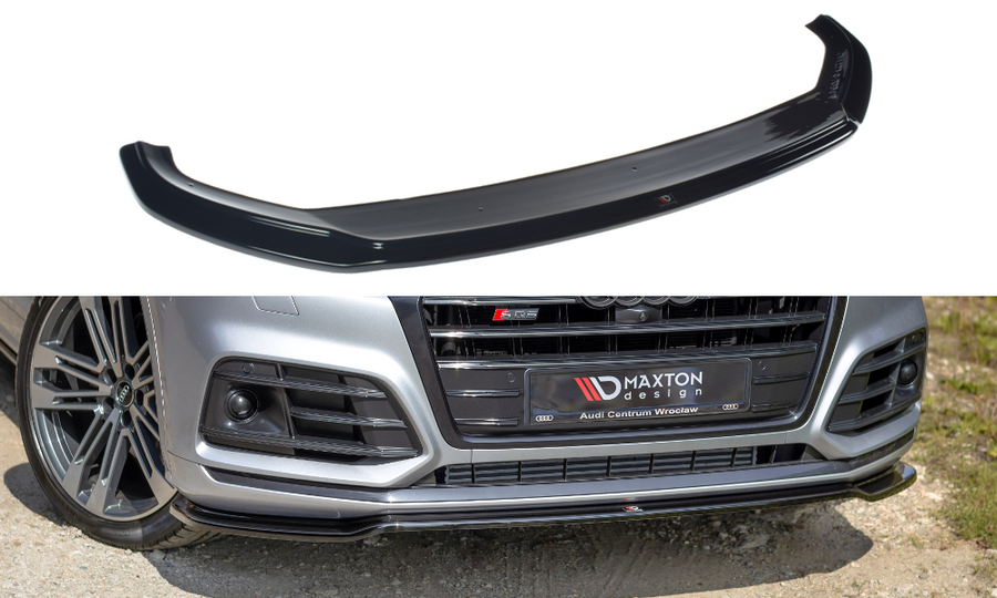 Maxton Design AU-SQ5-2-FD1T Front Splitter Audi SQ5 / Q5 S-Line MK2 | ML Performance UK Car Parts