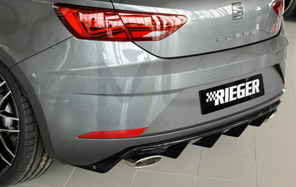 Rieger 00088136 SEAT 5F Leon Cupra Rear Diffuser 7 | ML Performance EU Car Parts