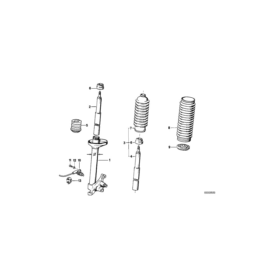 Genuine BMW 31321133224 E30 Shock Absorber-Insert BOGE (Inc. 316i, 324d & 316) | ML Performance EU Car Parts