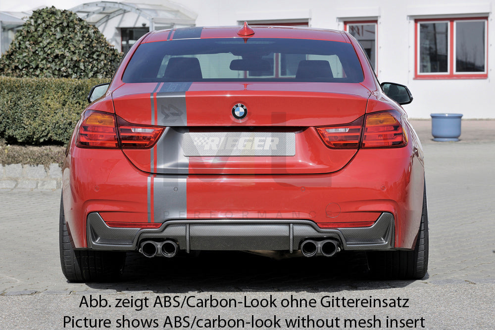 Rieger 00053489 BMW 4 Series F32 F33 F36 Rear Diffuser 6 | ML Performance EU Car Parts