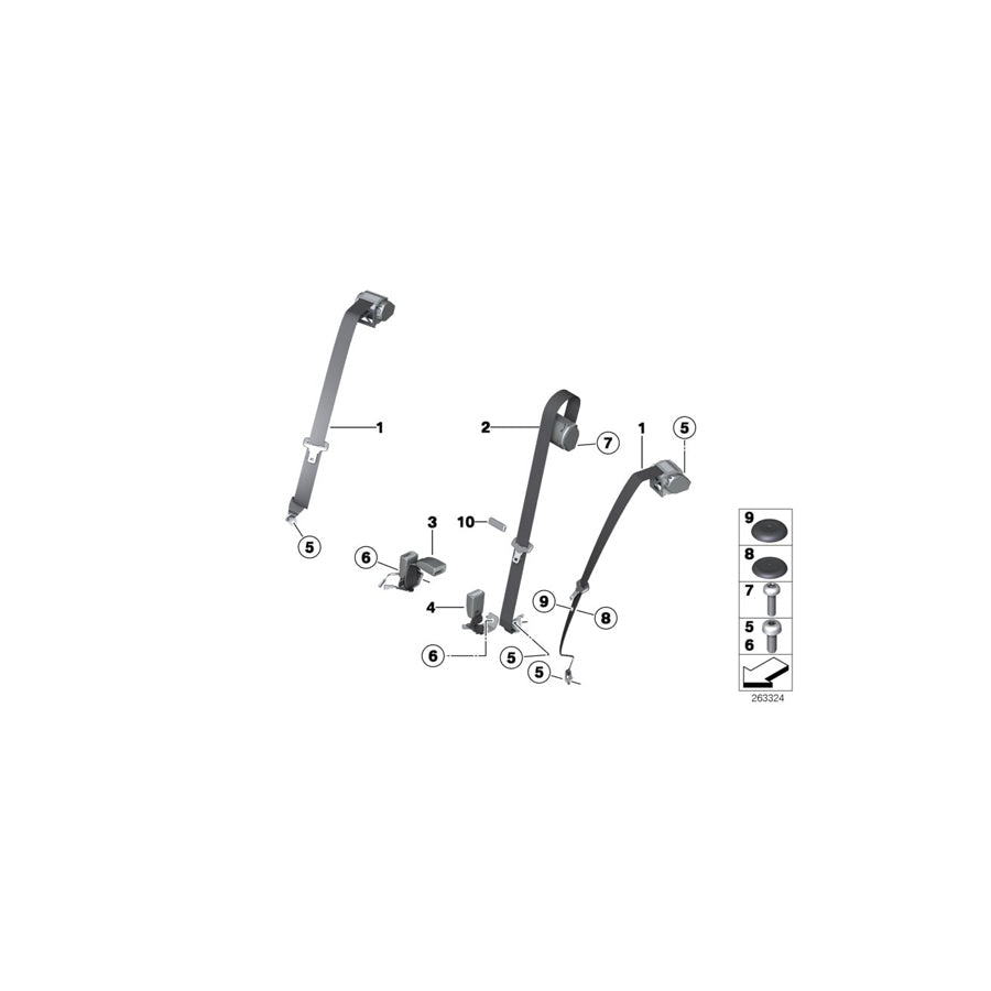 Genuine BMW 72117266351 F30 F20 F21 Lower Belt, Rear Center And Right (Inc. 340i, 335i & 118dX) | ML Performance EU