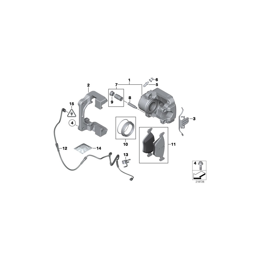 Genuine BMW 34116791919 F10 F11 Caliper Housing Left (Inc. 528iX, 525dX & 530i) | ML Performance EU