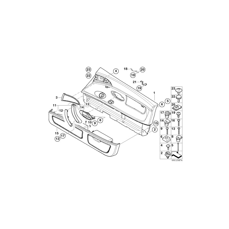 Genuine BMW 51418267976 E52 Interior Door Handle, Right P1SP SPORTROT (Inc. ALPINA V8 & Z8) | ML Performance EU Car Parts