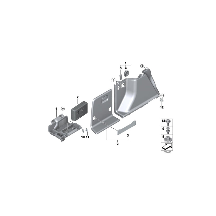 Genuine BMW 51477325335 F34 F34 Trim Panel, Trunk, Front Left VENETOBEIGE (Inc. 340iX, 320iX & 325d) | ML Performance EU Car Parts