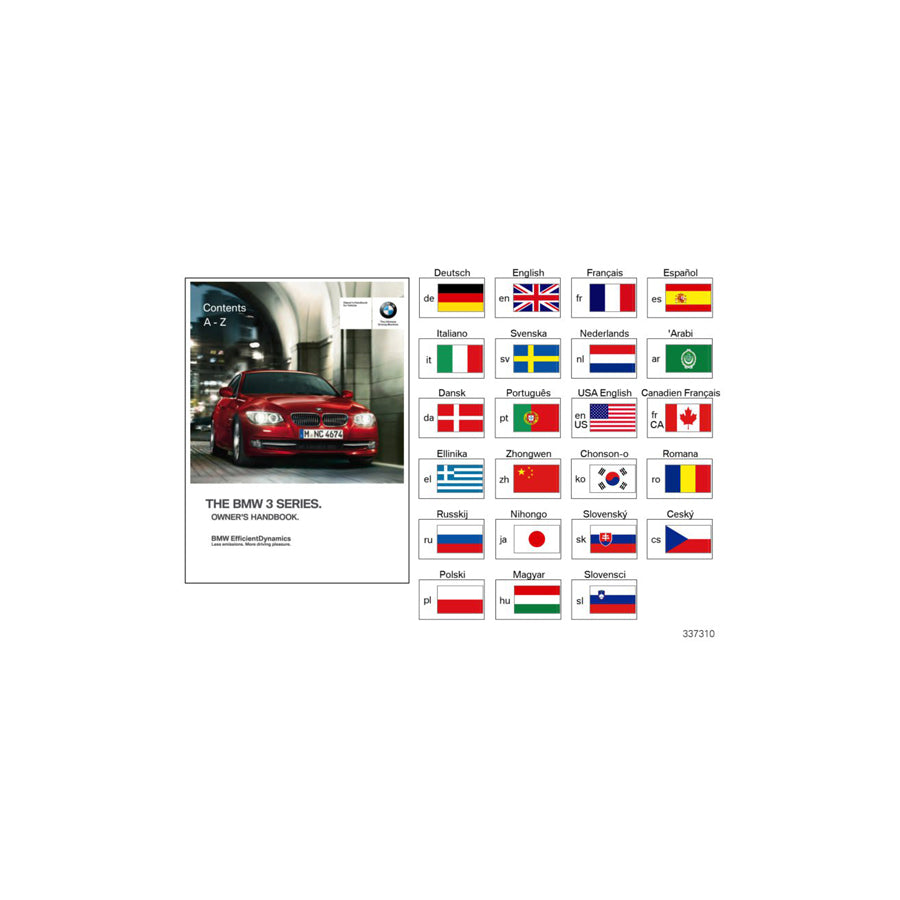 Genuine BMW 01430014193 E92 E93 Owner'S Manual For E92, E93 With Idrive ES, MJ 2008 (Inc. 330i, 330xd & 323i) | ML Performance EU Car Parts