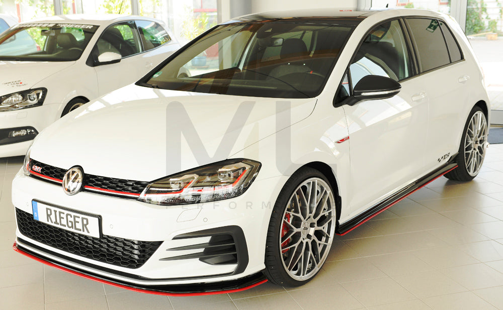 Rieger 00059516 VW Mk7 Golf GTI-TCR Side Skirt Splitter 9 | ML Performance EU Car Parts