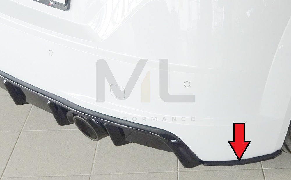 Rieger 00055178 Audi 8J-FV 8S Rear Side Splitter (TT & TTS) 4 | ML Performance EU Car Parts