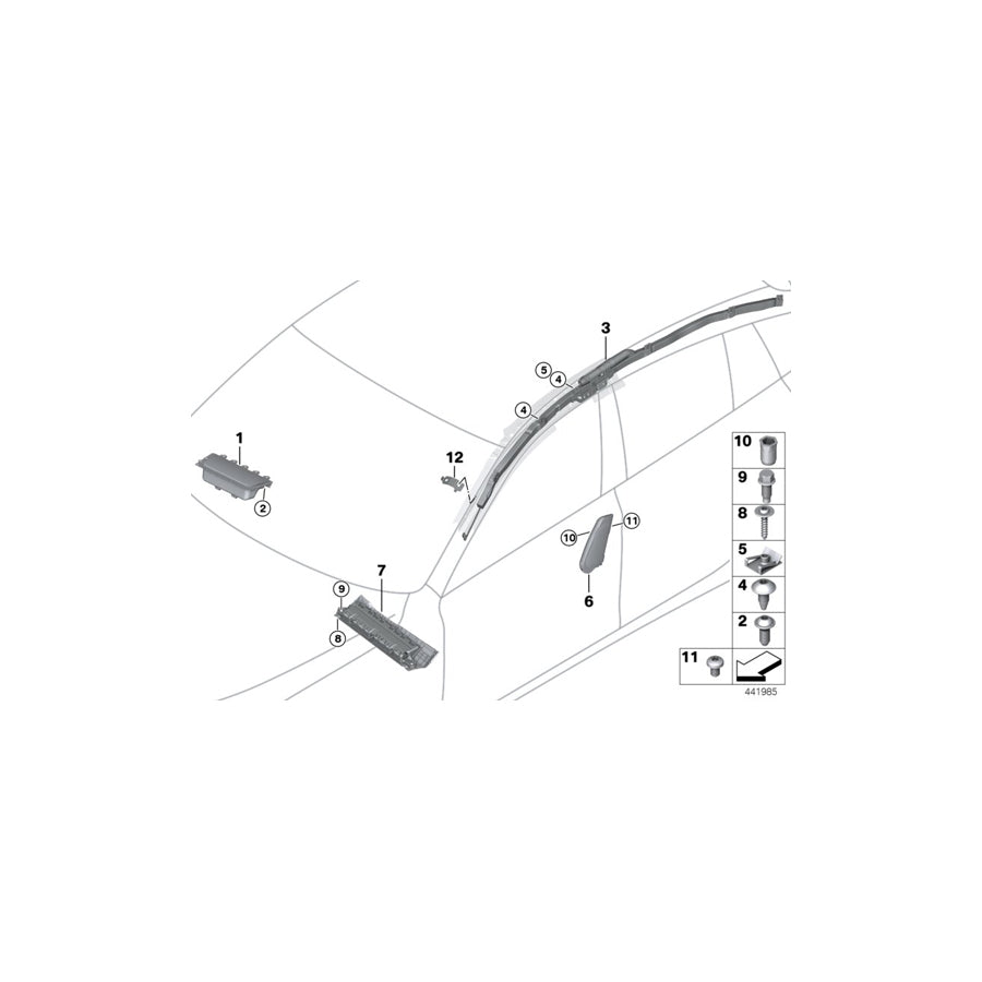 Genuine BMW 72128066635 Side Airbag, Front Left Seat ARAGON BRAUN (Inc. 640iX, 650i & 650iX) | ML Performance EU