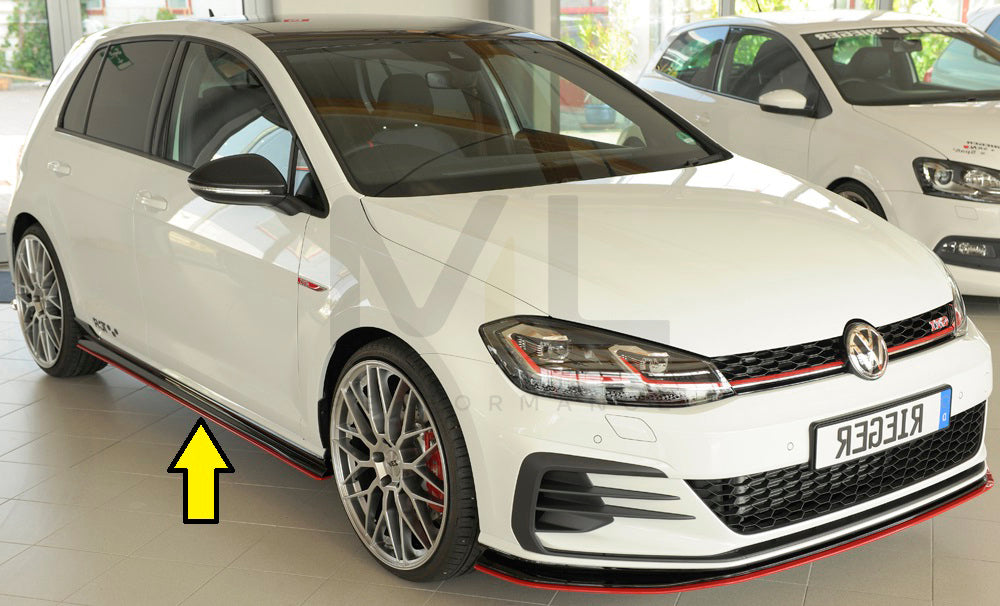 Rieger 00059517 VW Mk7 Golf GTI-TCR Side Skirt Splitter 8 | ML Performance EU Car Parts