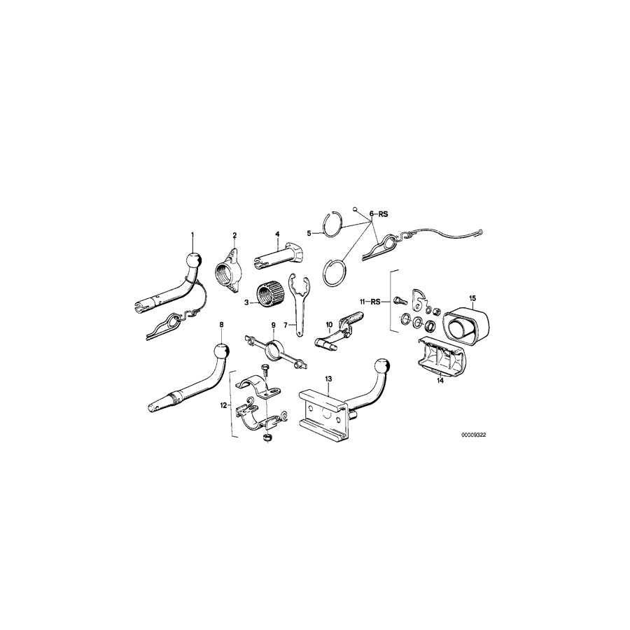 Genuine BMW 71601175809 E21 E23 E12 Set Securing Hooks PEKA/WESTFALIA (Inc. 528, 318i & 318is) | ML Performance EU Car Parts