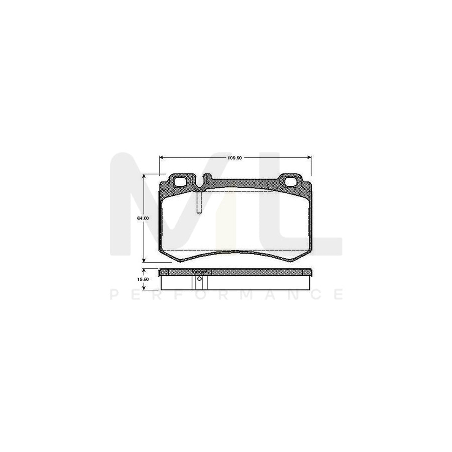 Bosch 0986Tb2453 Brake Pad Set Excl. Wear Warning Contact | ML Performance Car Parts