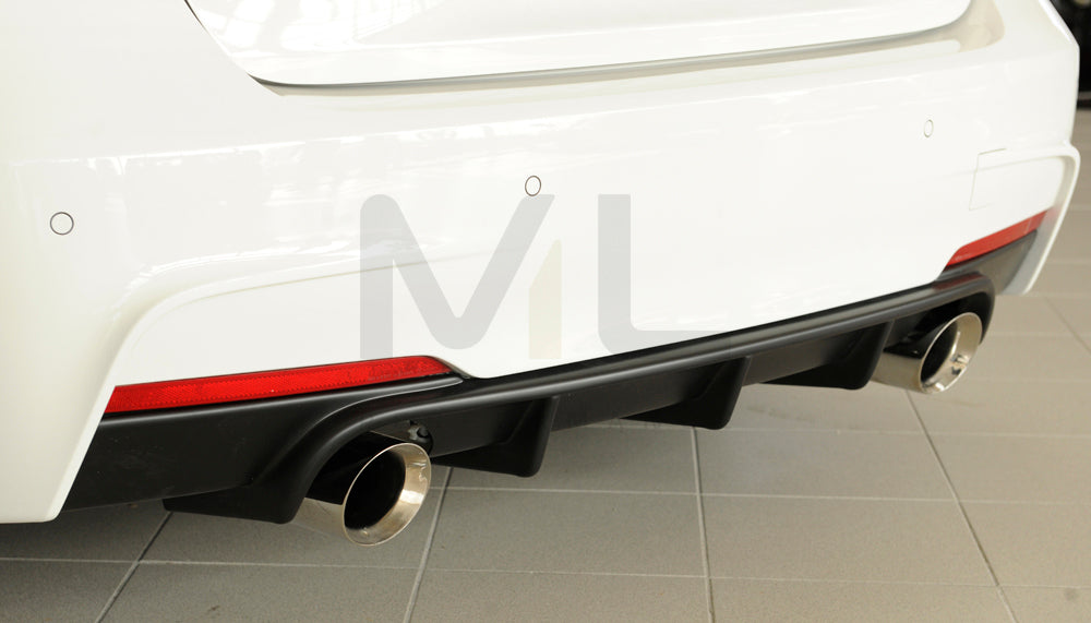 Rieger 00053467 BMW 3 Series F30 F31 Rear Diffuser 2 | ML Performance EU Car Parts