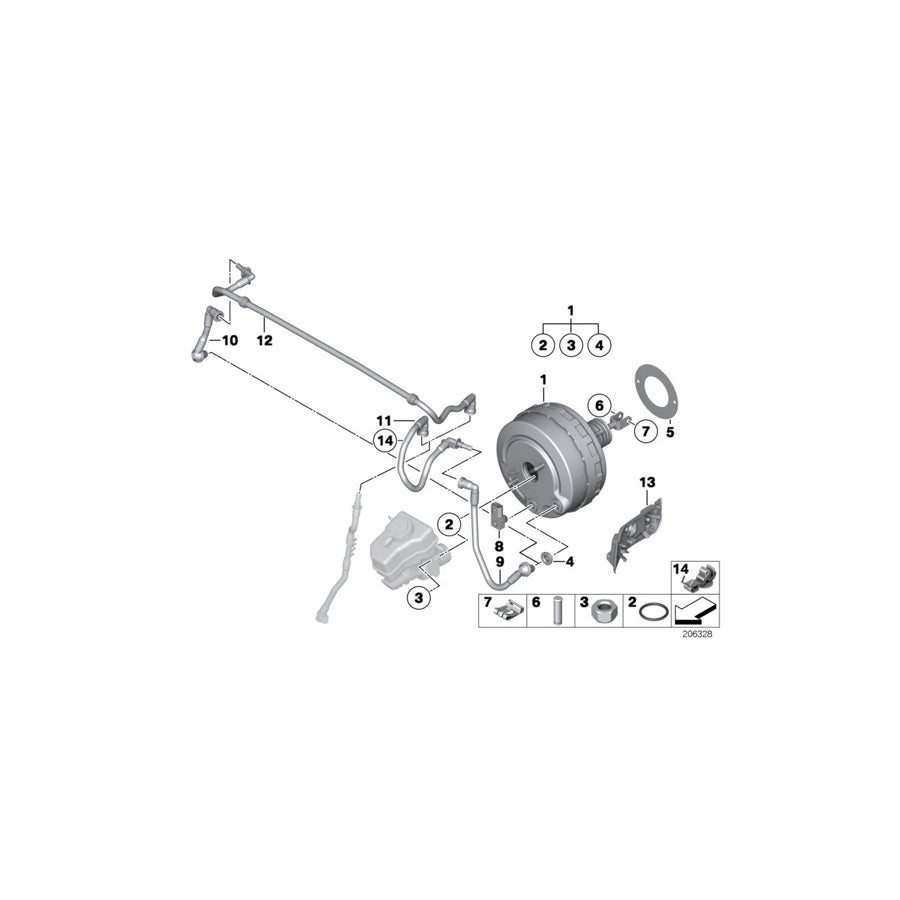 Genuine BMW 34336789773 E93 E87 Brake Servo Unit (Inc. 118d, 316i & 120d) | ML Performance EU