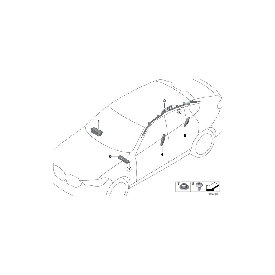 Genuine BMW 72126996657 G06 Side Airbag, Seat, Rear Left ECE/US (Inc. X6 30dX, X6 40i & X6 M50dX) | ML Performance EU