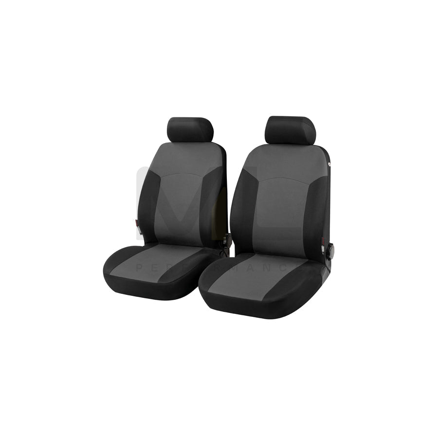 WALSER Portland 13412 Car seat cover Black/Grey, Polyester, Front | ML Performance Car Parts
