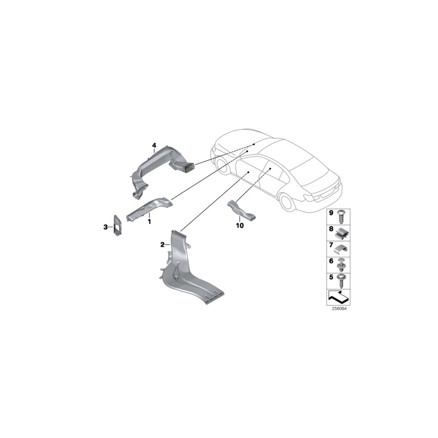 Genuine BMW 64116912537 RR1 Coupé E66 Defroster Nozzle Left (Inc. 760i, 745LiS & ALPINA B7) | ML Performance EU Car Parts